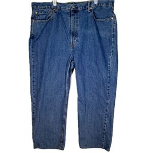 Levi's 550 Mens Jeans 42 X 30 Blue Denim Medium Wash Mid-Rise Straight Leg M1489